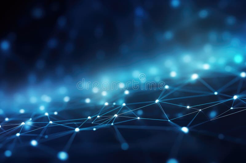 Abstract digital background. Big data visualization. Network connection structure. Science background. Network connection stock illustration