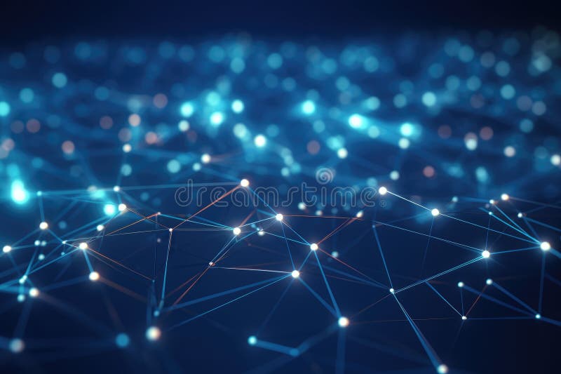 Abstract digital background. Big data visualization. Network connection structure. Science background. Network connection stock illustration