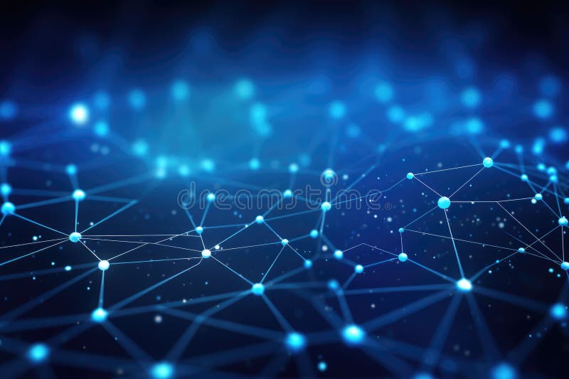 Abstract digital background. Big data visualization. Network connection structure. Science background. Network connection stock illustration