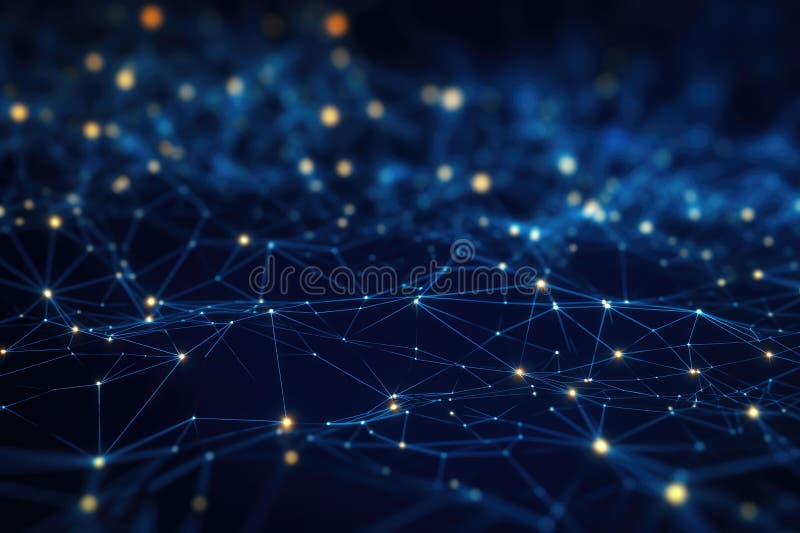 Abstract digital background. Big data visualization. Network connection structure. Science background. Network connection vector illustration