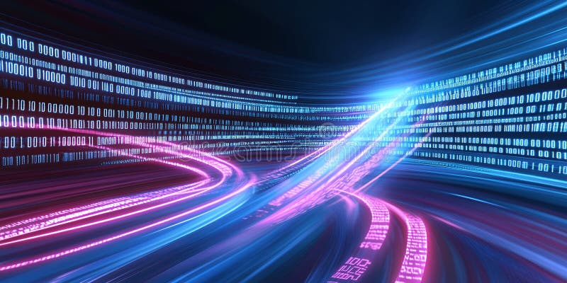 Abstract digital background with binary code royalty free illustration