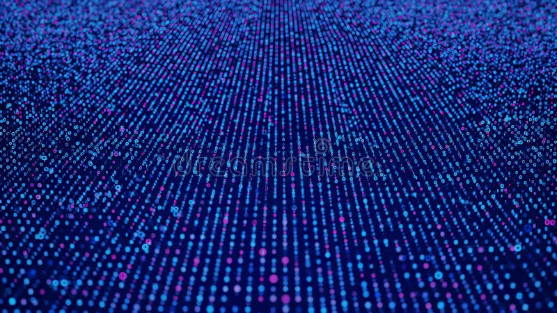 Abstract digital background with binary code elements. Code programming video