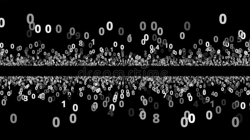 Abstract digital background with binary numbers. An abstract digital background featuring floating binary numbers in black and white against a dark backdrop