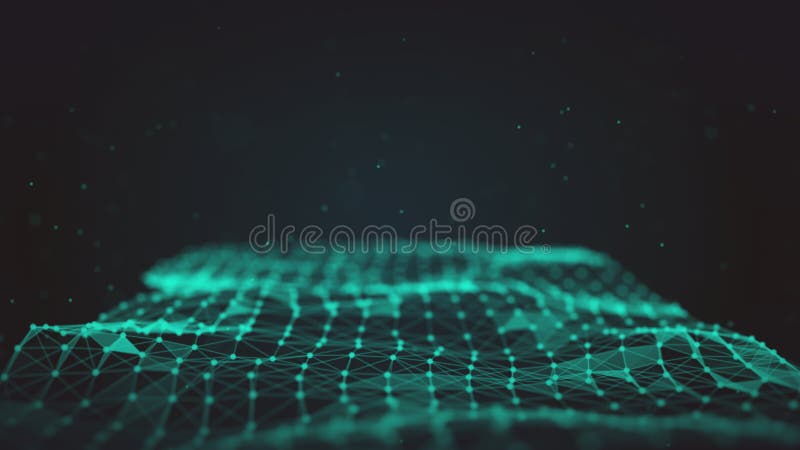 Abstract digital background with cybernetic particles. 3D rendering stock illustration Abstract digital background with cybernetic particles. 3D rendering stock illustration