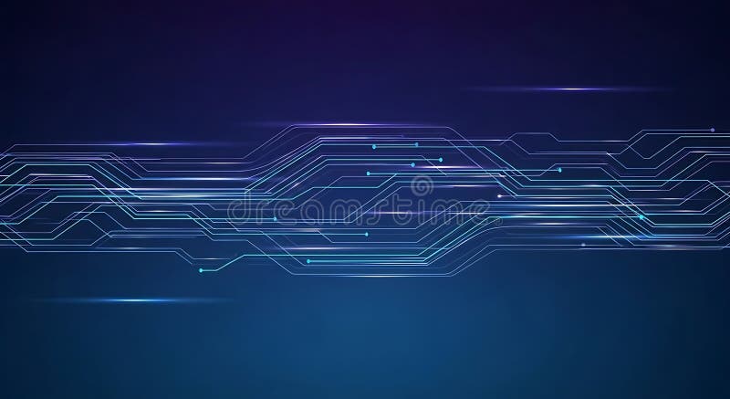 Abstract Digital Circuit Board Network Background stock illustration