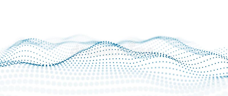 Abstract digital background. Network connection structure. Big data. Futuristic abstract wave. 3D rendering vector illustration