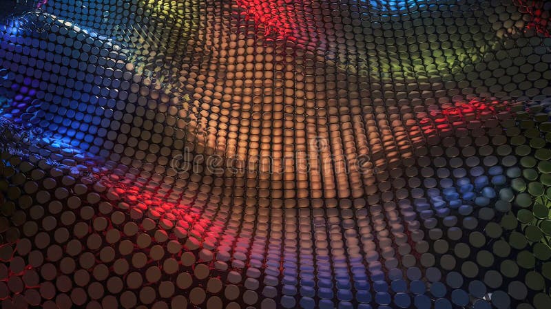 Abstract digital background of ordered dots on dark background. 3D rendering royalty free illustration