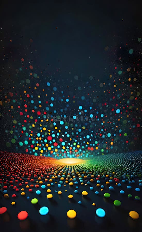 Abstract digital background of ordered dots in a mosaict stock illustration