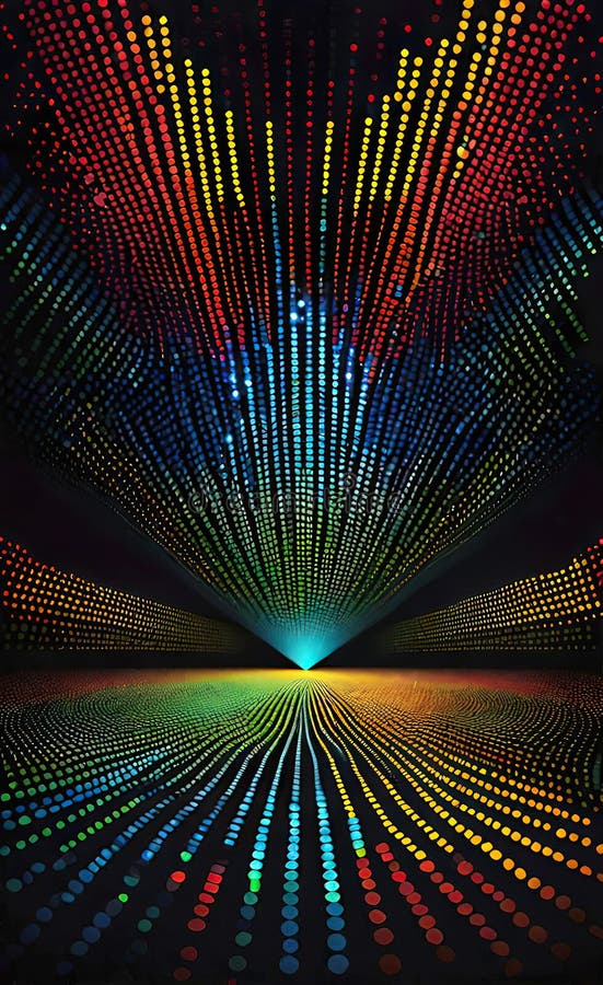 Abstract digital background of ordered dots in a mosaict royalty free illustration