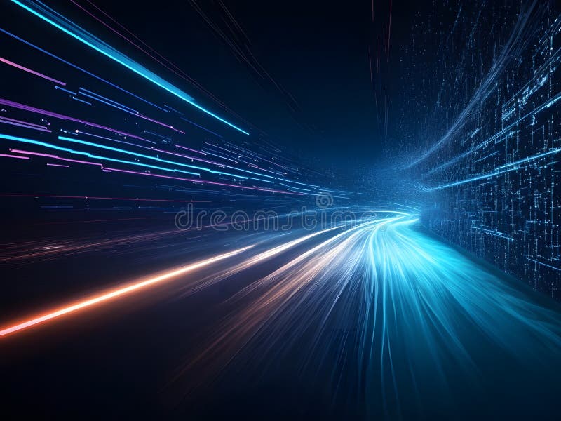 Abstract Digital Background for Tech Envision a World Driven by Binary ...