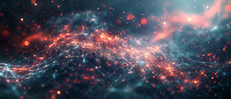 Abstract digital background for technological processes, neural networks, AI, digital storages, sound and graphic forms vector illustration
