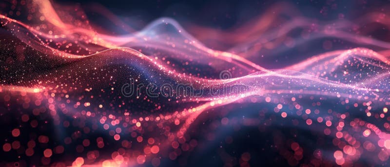 Abstract digital background for technological processes, neural networks, AI, digital storages, sound and graphic forms royalty free illustration