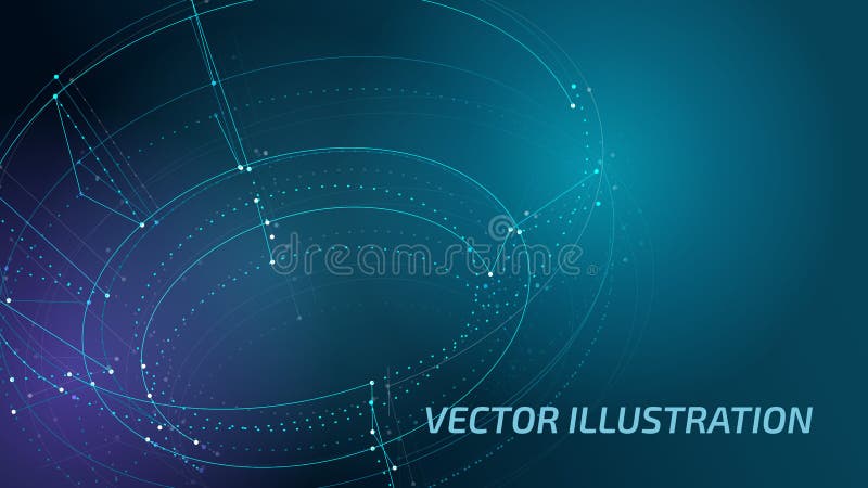 Abstract digital background. Technology background. Abstract digital illustration. Vector connection concept. Electronic round design. Modern abstraction lines stock illustration Abstract digital background. Technology background. Abstract digital illustration. Vector connection concept. Electronic round design. Modern abstraction lines stock illustration