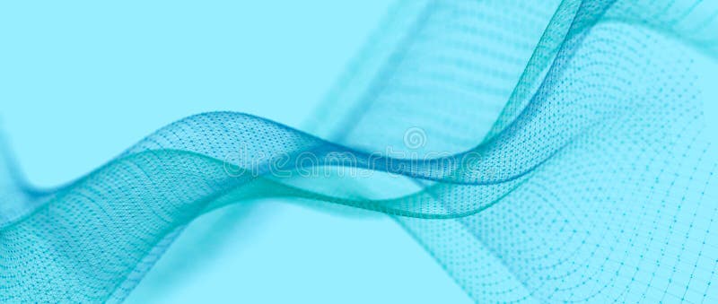 Abstract digital blue background. Network connection structure. Big data. Futuristic wave. 3D rendering royalty free illustration