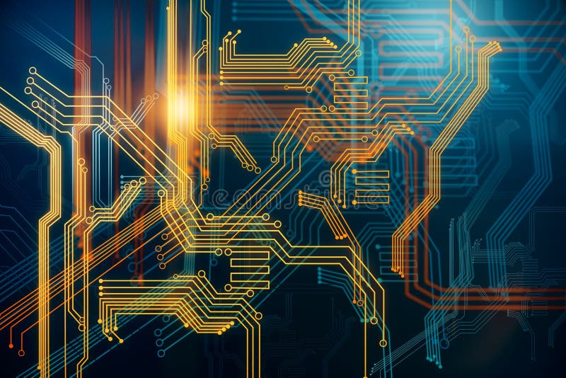 Digital circuit background vector illustration