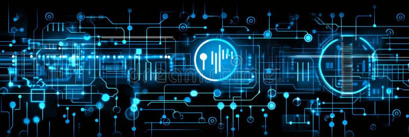 Abstract digital circuit board background royalty free illustration
