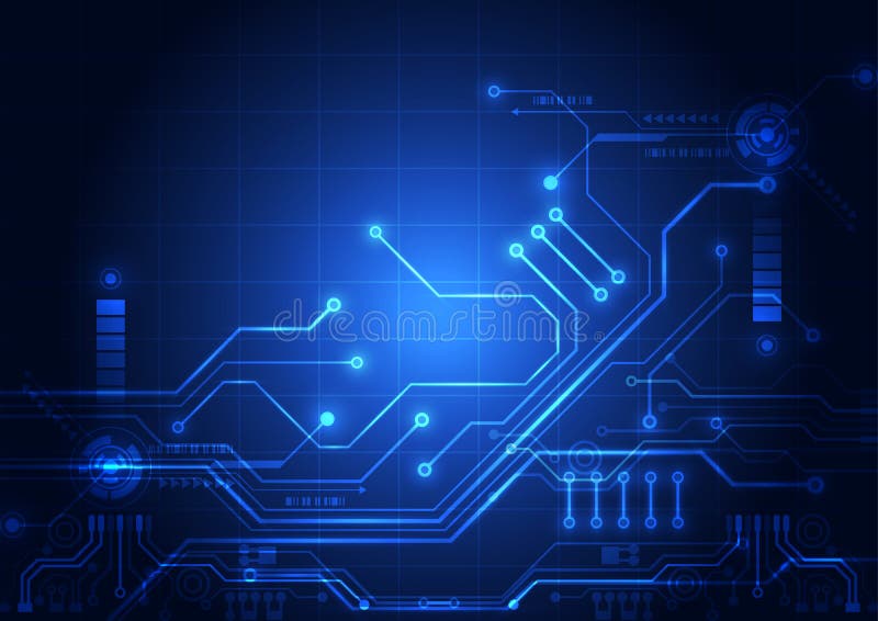 Abstract digital circuit technology background. Illustration Vector stock illustration