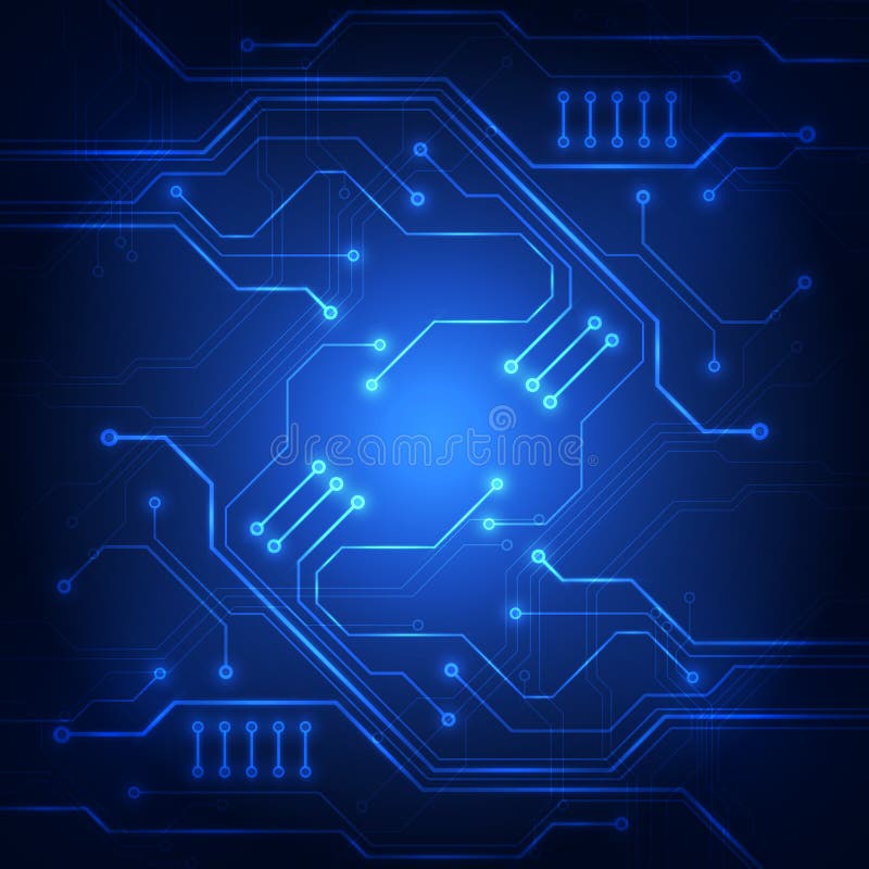 Abstract digital circuit technology background. Illustration Vector stock illustration