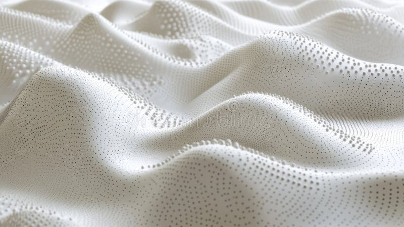 Abstract digital concept of big data featuring white and gray wave light textures in a 3D rendering. vector illustration
