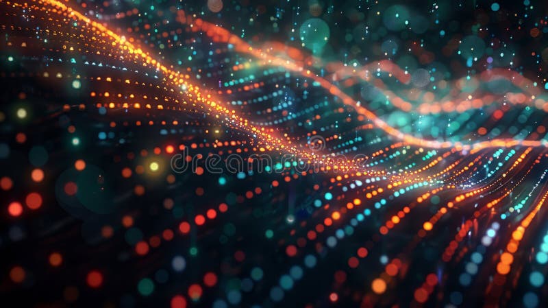 This abstract digital data background can be used to illustrate various aspects of technology such as network abilities royalty free illustration