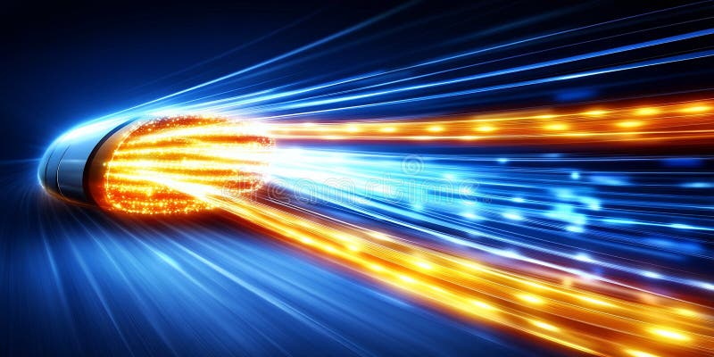 Abstract digital data stream in motion vector illustration