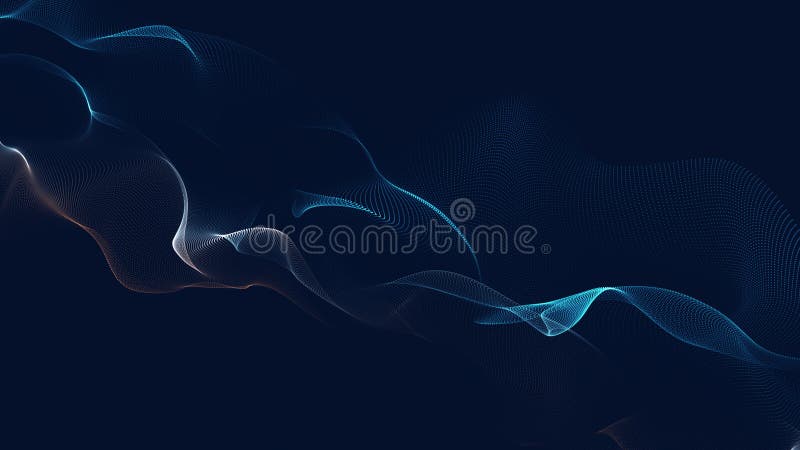 Digital particle network in abstract form vector illustration
