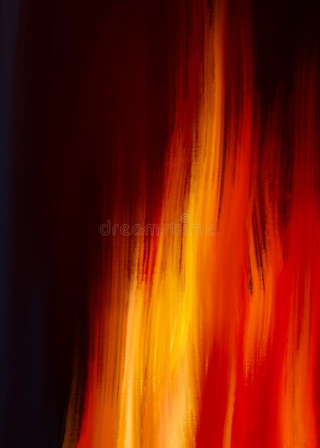 Abstract Digital Fire Flames Painting Stock Image Image of blurred