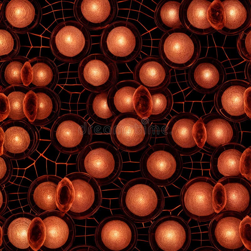 An abstract digital illustration featuring a pattern of orange circles and lines. royalty free illustration