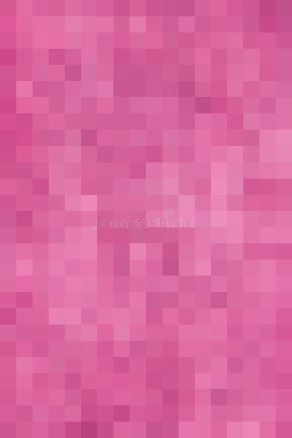 Abstract digital matrix backdrop: close up of dark pink color pixels stock illustration
