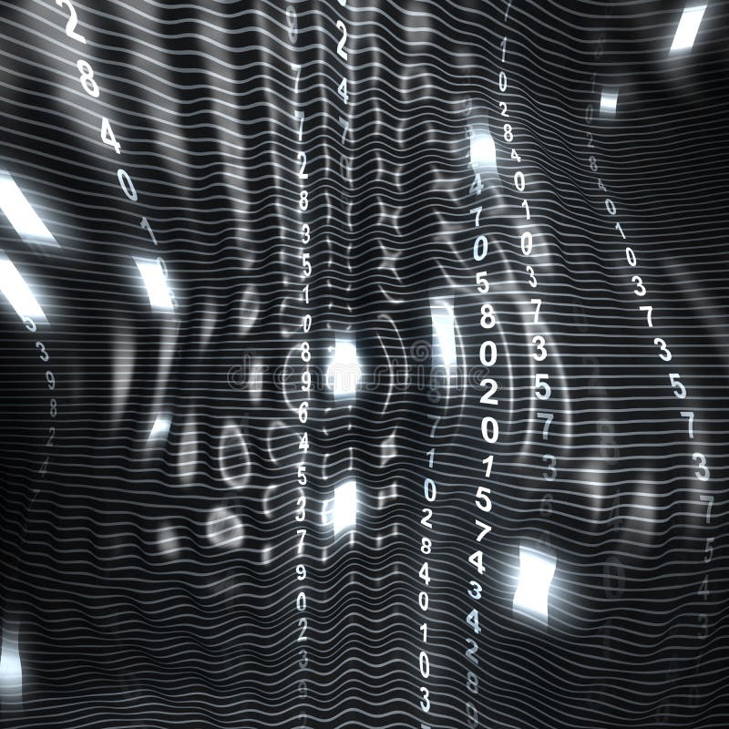Abstract digital matrix stock illustration