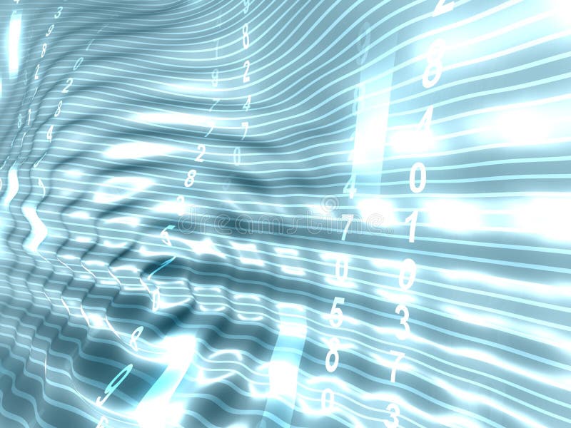 Abstract digital matrix background stock illustration