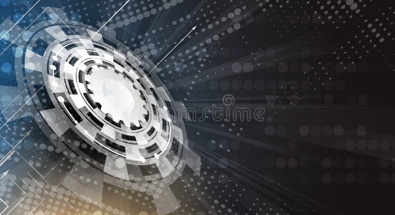 Abstract digital matrix concept network technology background royalty free illustration