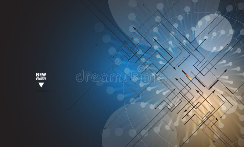 Abstract digital matrix concept network technology background stock illustration