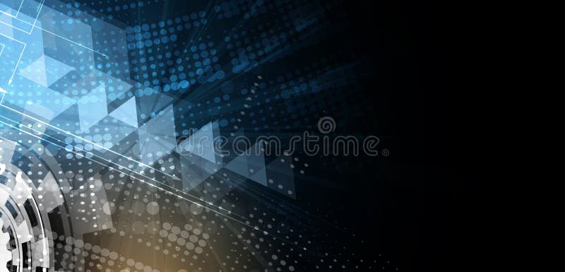 Abstract digital matrix concept network technology background royalty free illustration