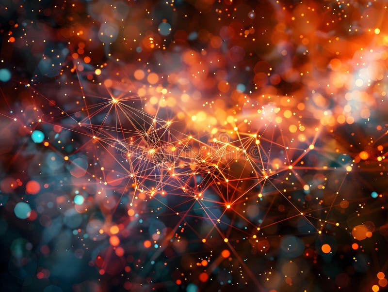 Resilient Digital Network Abstract Background - Technology Connection Concept Illustration. royalty free illustration