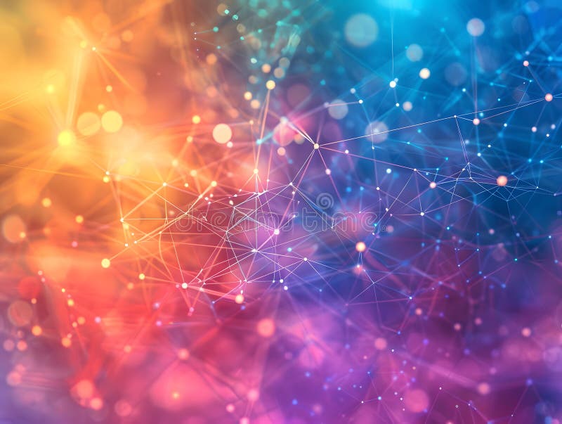 Abstract Digital Network Resilience - Techno Data Connections Background Art royalty free illustration