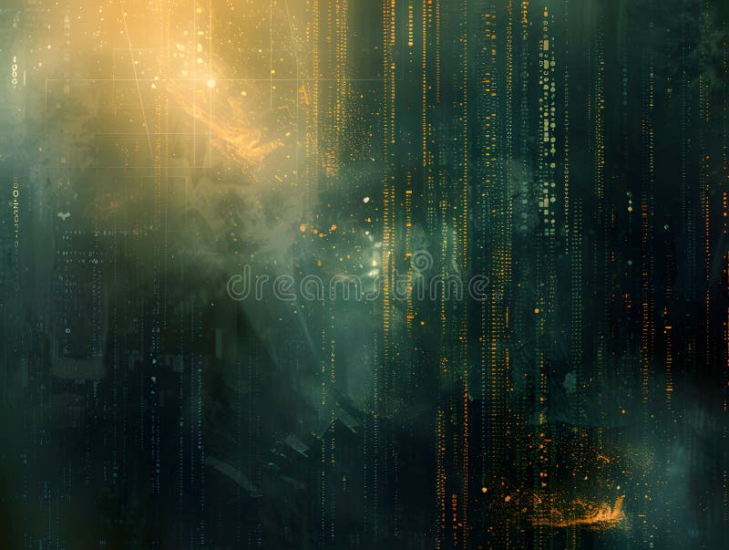 Abstract Digital Sanctuary Protected Background Art Illustration royalty free illustration