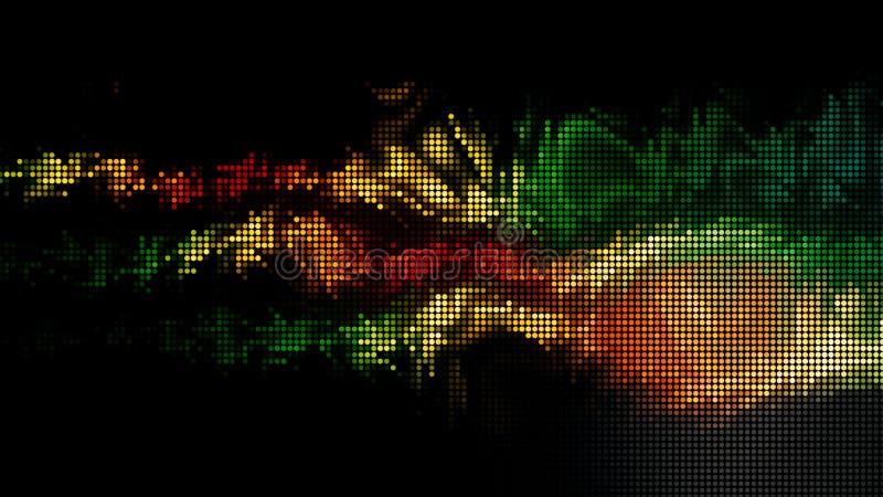 Abstract digital water like surface with ripples on squared background, seamless loop. Motion. Stream of bright colors vector illustration