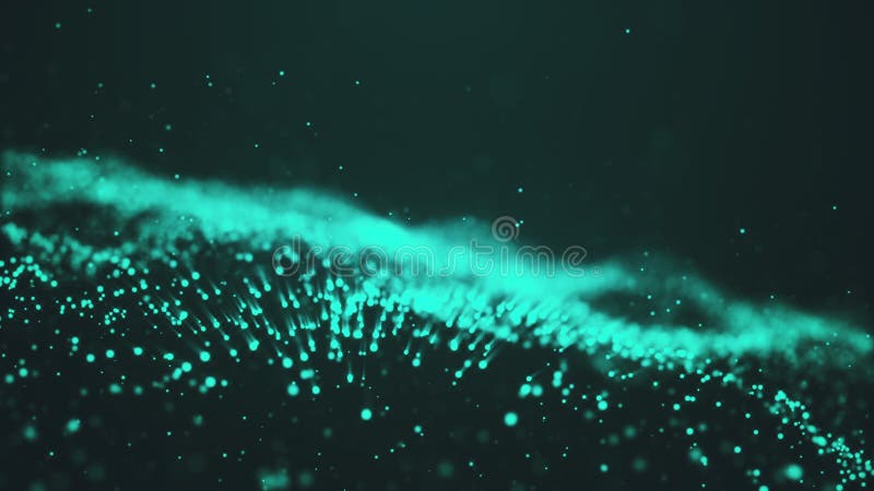 Abstract Digital wave background dark blue 3d rendering animation blurred particle motion background shining shimmer and royalty free illustration