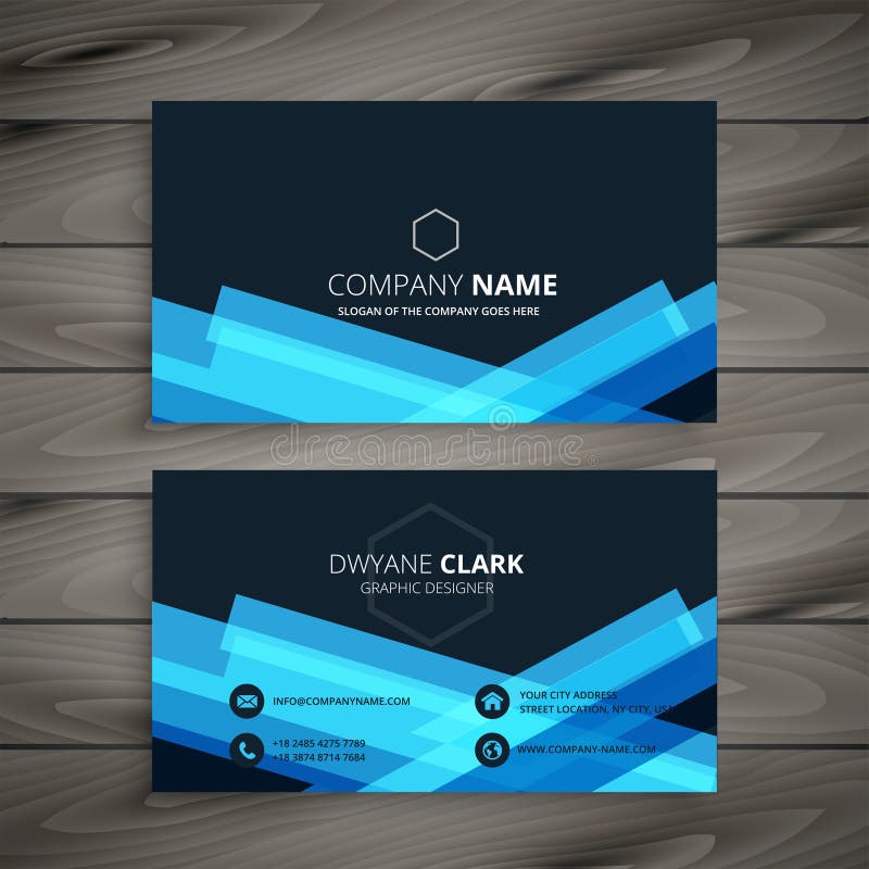 Abstract donkerblauw adreskaartjeontwerp royalty-vrije illustratie