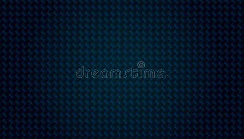 Abstract donkerblauwe koolstofvezel textuurpatroon achtergrond stock illustratie