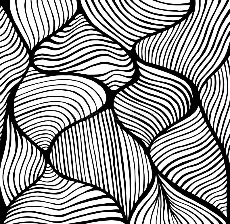 Line Art Of Abstract Scrolling Wave For Background And Adult Coloring Book,  Coloring Page For Anti Stress.Vector Illustration Royalty Free SVG,  Cliparts, Vectors, and Stock Illustration. Image 138150623.