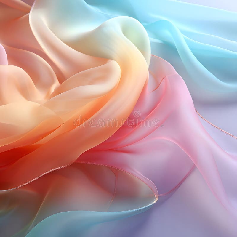 Abstract Draped Fabric with Rainbow Colors royalty free illustration