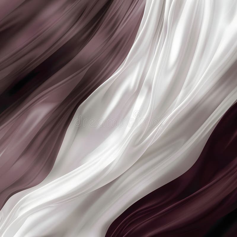 Abstract Drapery of White and Burgundy stock illustration