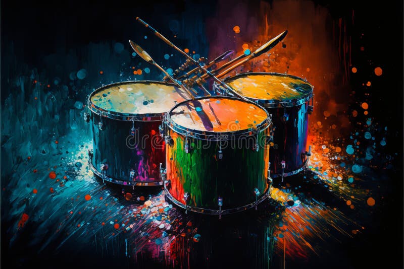 Abstract Drums. Generative AI Stock Image Image of concert
