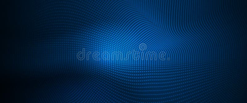 Abstract dynamic motion of liquid or fluid shape, pattern composition. Dark blue color, gradient background. vector illustration