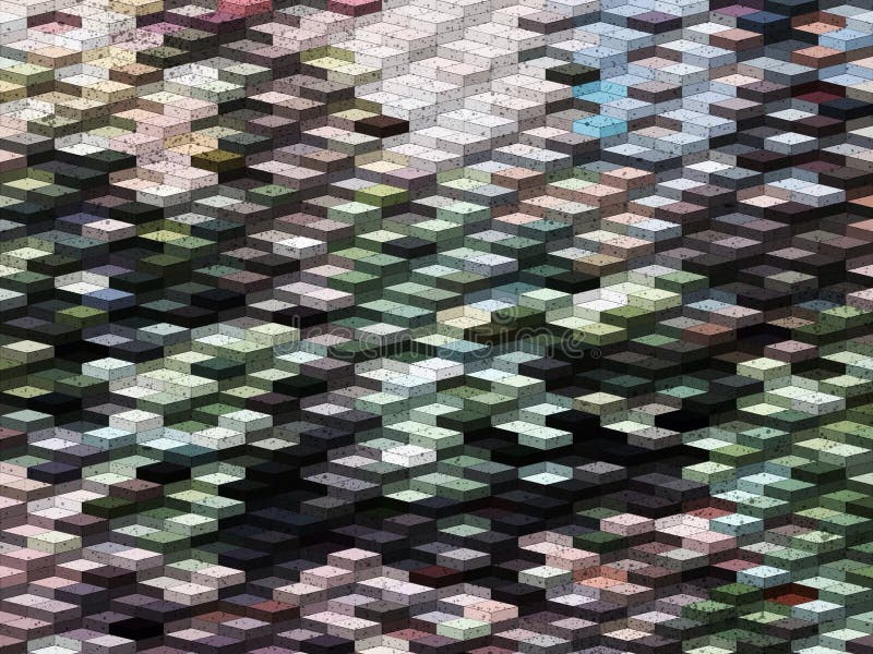 Abstract earth tone color block box wallpaper royalty free stock photography