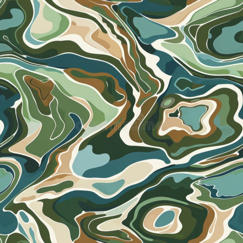 Abstract Earth Tone Curves and Swirls Pattern royalty free stock photos