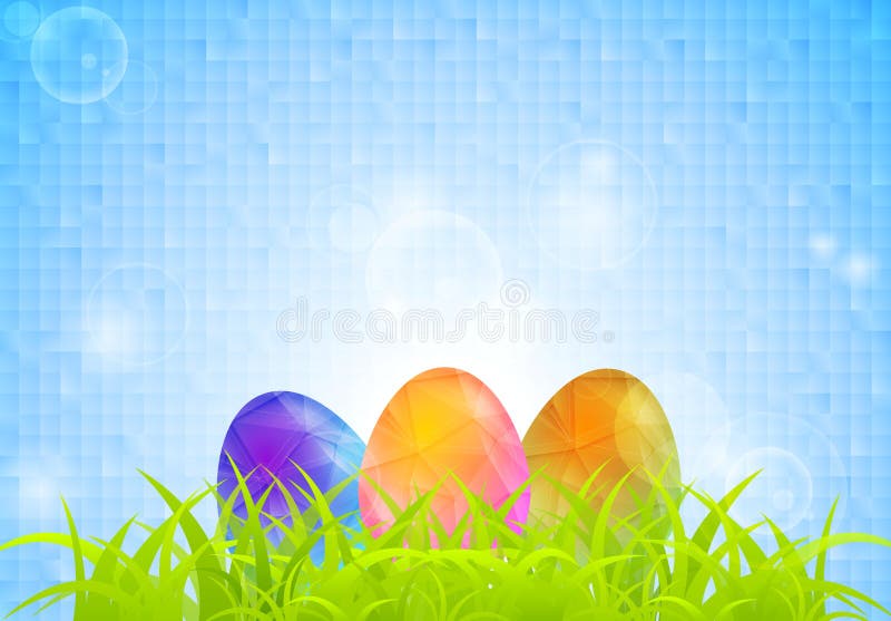 Abstract Easter background with grass