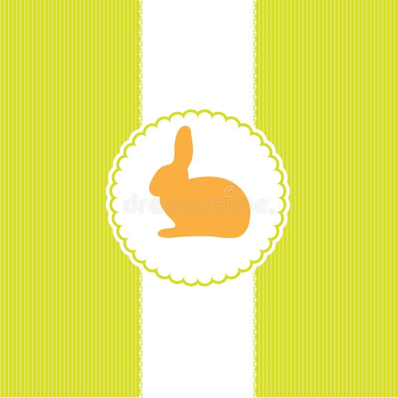 Abstract easter card with cute bunny